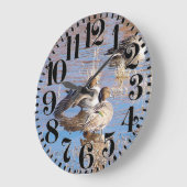 Pintail Duck Birds Wildlife Big Number Wall Clock Grote Klok (Hoek)