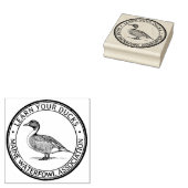 Pintail Duck Illustratie Watervogels Natuur logo Rubberstempel (Gestempeld)