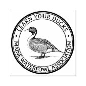 Pintail Duck Illustratie Watervogels Natuur logo Rubberstempel (Afrduk)