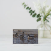Pintail Duck Pair Visitekaartje (Staand voorkant)