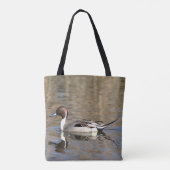Pintail Duck zwemt in een hond Tote Bag (Achterkant)