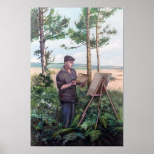 Pintando al aire libre (Autorretrato) Poster