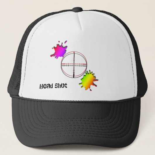 Pintball Head Shot Trucker Pet (Voorkant)