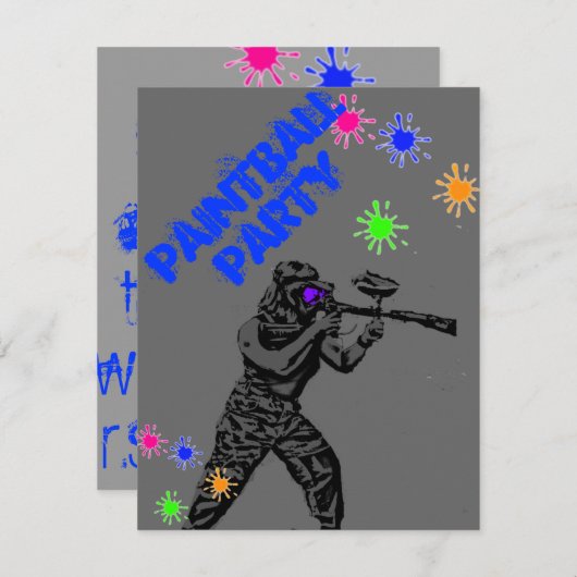 pintball nodig1 kaart (Voorkant / Achterkant)