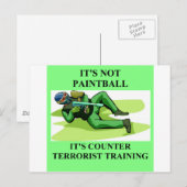pintball-speler briefkaart (Voorkant / Achterkant)