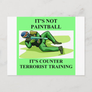 pintball-speler briefkaart