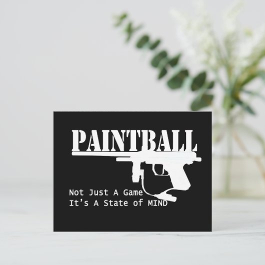 Pintball State of Mind Briefkaart (Staand voorkant)