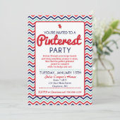 Pinterest-feestuitnodiging Kaart (Staand voorkant)