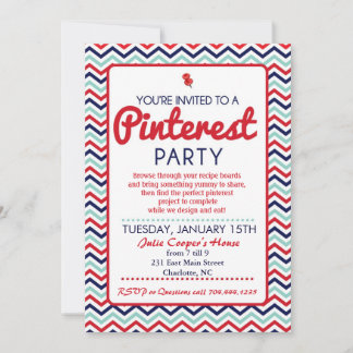 Pinterest-feestuitnodiging Kaart
