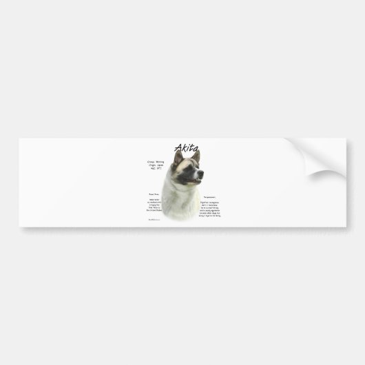 Pinto Akita Geschiedenis Bumpersticker (Voorkant)