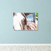 Pinto Amish Buggy Horse Canvas Afdruk (Insitu (Houten vloer))