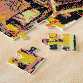 Pinto Amish Horse 8-bits Art Legpuzzel (Zijkant)