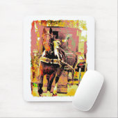 Pinto Amish Horse 8-bits Art Muismat (Met muis)