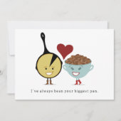 Pinto Beans & Cornbread Liefde Valentijnsdag Pun Feestdagenkaart (Voorkant)