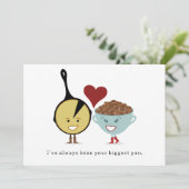 Pinto Beans & Cornbread Liefde Valentijnsdag Pun Feestdagenkaart (Staand voorkant)