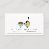 Pinto Beans + Cornbrood Southern Restaurant Chef Visitekaartje (Voorkant)