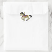 Pinto Carousel Horse Ronde Sticker (Tas)