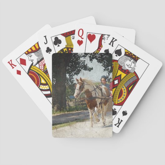 Pinto en kinderen in buggy pokerkaarten (Achterkant)