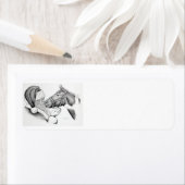 Pinto Horse en Santa Claus Etiket (Insitu)
