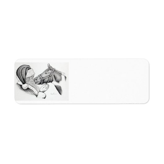 Pinto Horse en Santa Claus Etiket (Voorkant)