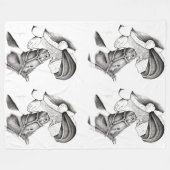 Pinto Horse en Santa Claus Fleece Deken (Voorkant (Horizontaal))