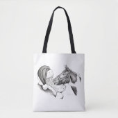 Pinto Horse en Santa Claus Tote Bag (Voorkant)