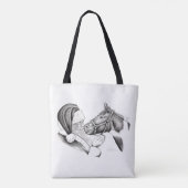 Pinto Horse en Santa Claus Tote Bag (Achterkant)