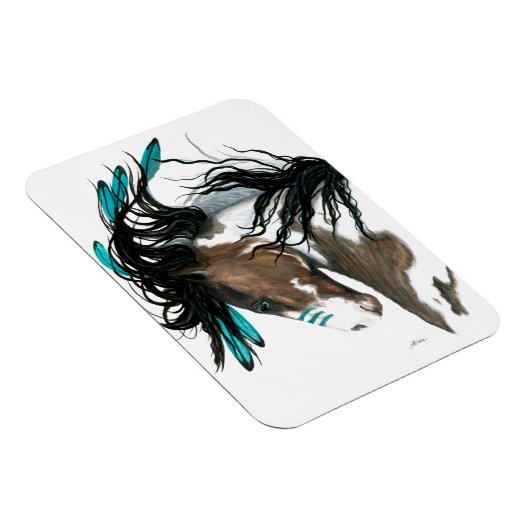 Pinto Horse Feathers van Bihrle Magneet (Rechterzijde)