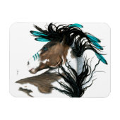 Pinto Horse Feathers van Bihrle Magneet (Horizontaal)