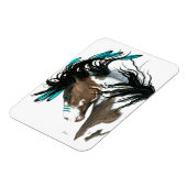 Pinto Horse Feathers van Bihrle Magneet (Linkerzijde)