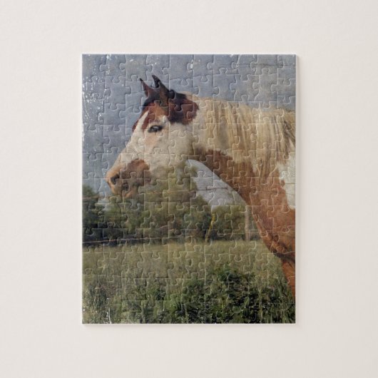Pinto Horse Grunge Legpuzzel (Verticaal)