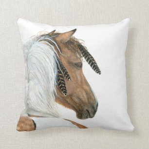 Pinto Horse van BiHrLe Pillow Kussen
