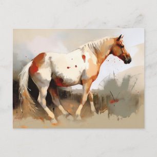 Pinto Horse Waterverf Briefkaart