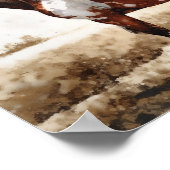 Pinto Mustang Paard Schilderij Poster (Hoek)