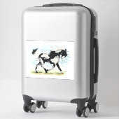 Pinto Overo Paard Educatieve Equine Anatomie Grafi Sticker (Koffer)