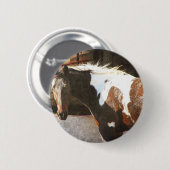 Pinto paard ronde button 5,7 cm (Voorkant /achterkant)