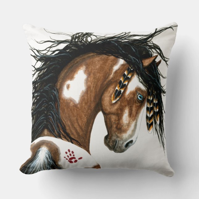 Pinto Paard Western Kussen (Voorkant)