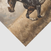 Pinto Paardenrennen Olieverfschilderij Decoupage Tissuepapier (Detail)