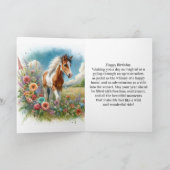 Pinto paardenveulen en wilde bloemen Gefeliciteerd Kaart (Binnen)