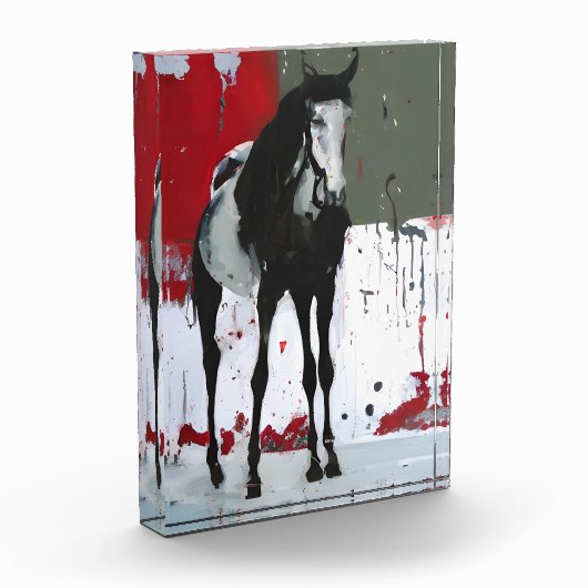 Pinto-paarsplatter schilderen fotoblokken (Links)