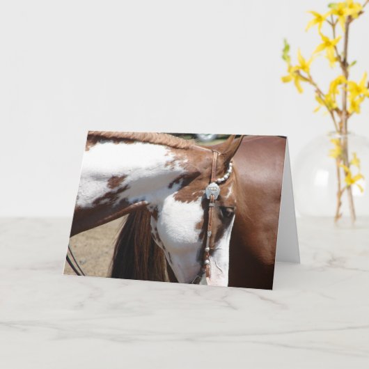 Pinto Western paard Kaart (Gele Bloem)