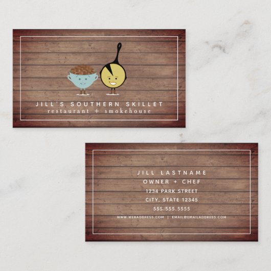 Pintos + Cornbrood Zuidelijke Restaurant Chef Visitekaartje (Voorkant / Achterkant)