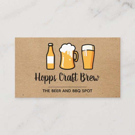 Pints of Bier Visitekaartje (Voorkant)