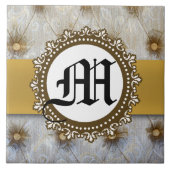  Pintuck Fabric Monogram Display Tegel Tegeltje (Voorkant)