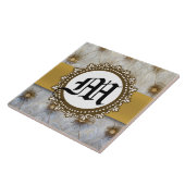  Pintuck Fabric Monogram Display Tegel Tegeltje (Zijkant)