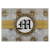  Pintuck Fabric Monogram Glassnijplank Snijplank (Voorkant)