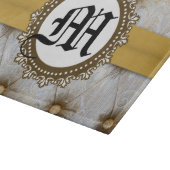  Pintuck Fabric Monogram Glassnijplank Snijplank (Hoek)