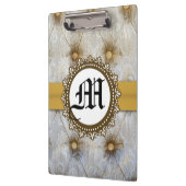  Pintuck Fabric Monogram Initiaal Clip Board Klembord (Links)