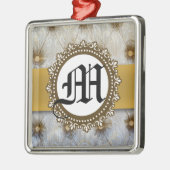 Pintuck Fabric Monogram Initiaal Ornament (Links)