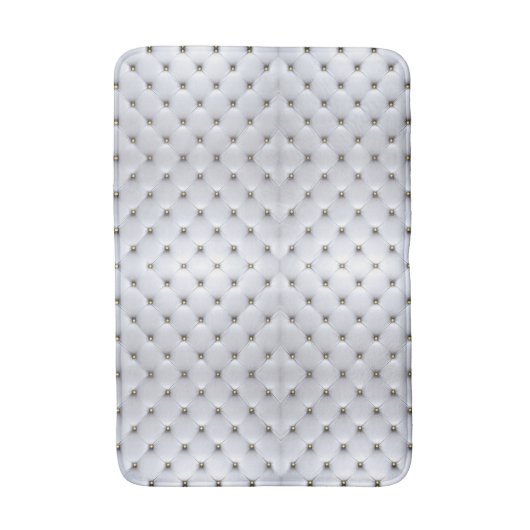 Pintuck look wit en goud elegant badmat (Voorkant Verticaal)